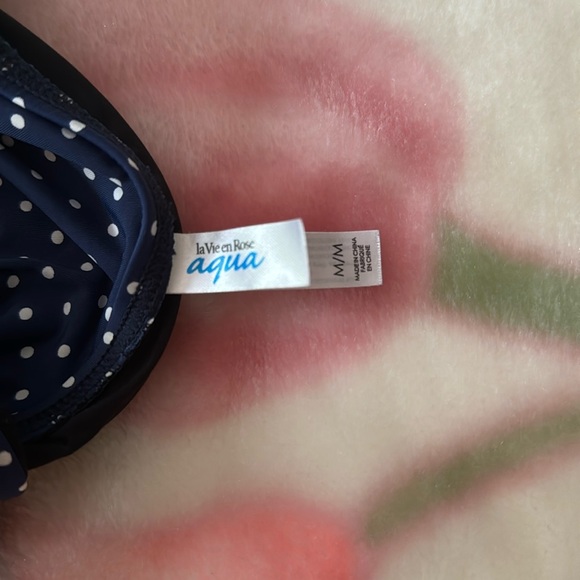 La Vie En Rose | Navy Polka Dot Swim Top - Picture 4 of 4